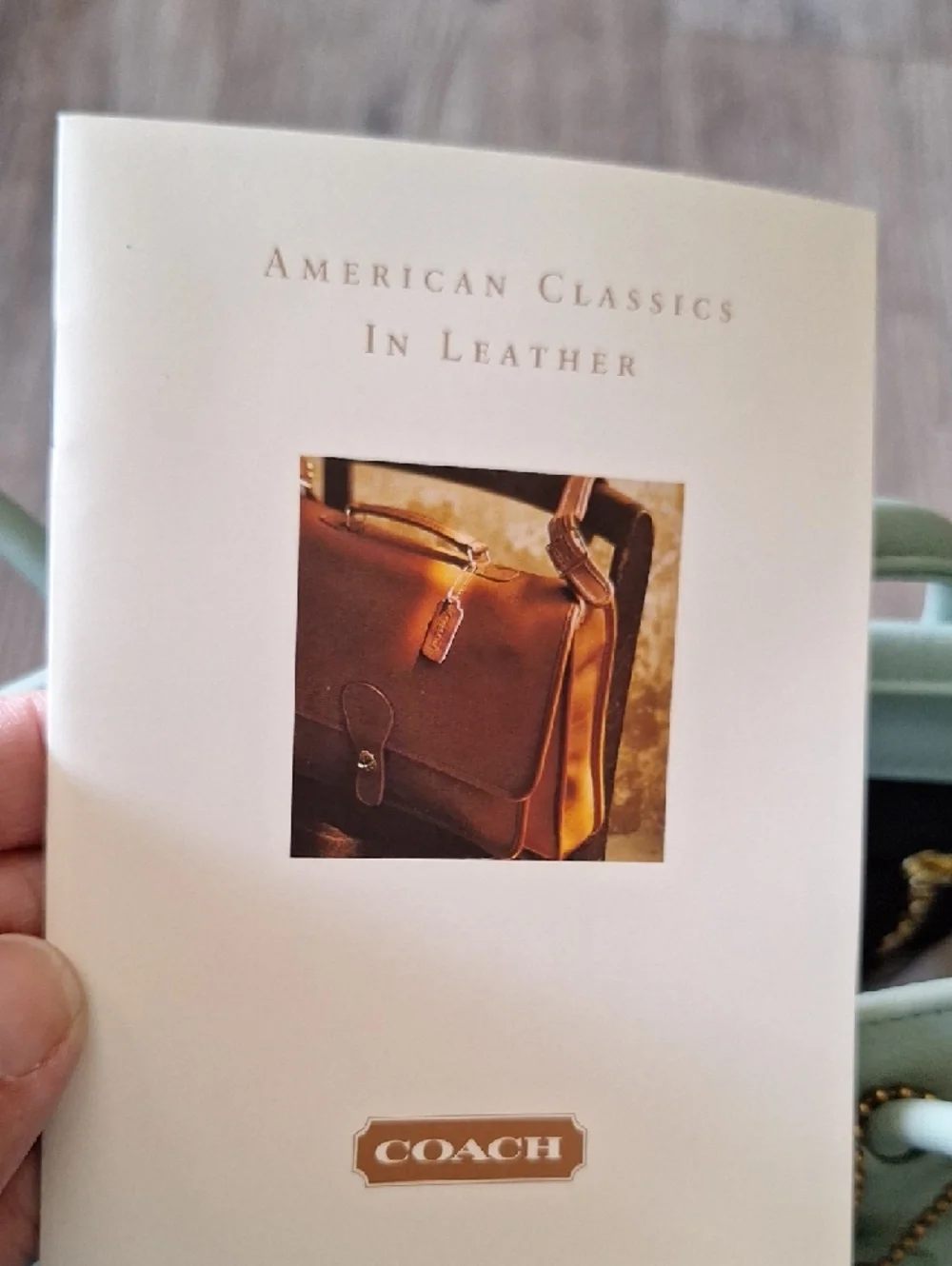 Coach Soft Leather Tote Bag in Light Mint Vintage Style 7304 & 1992 Info Booklet - Picture 7 of 9